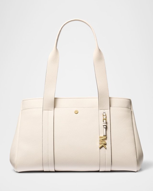 Romee Large East-West Leather Tote Bag